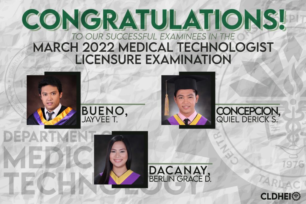 Medical Technologist Licensure Examination (March 2022) CLDHEI